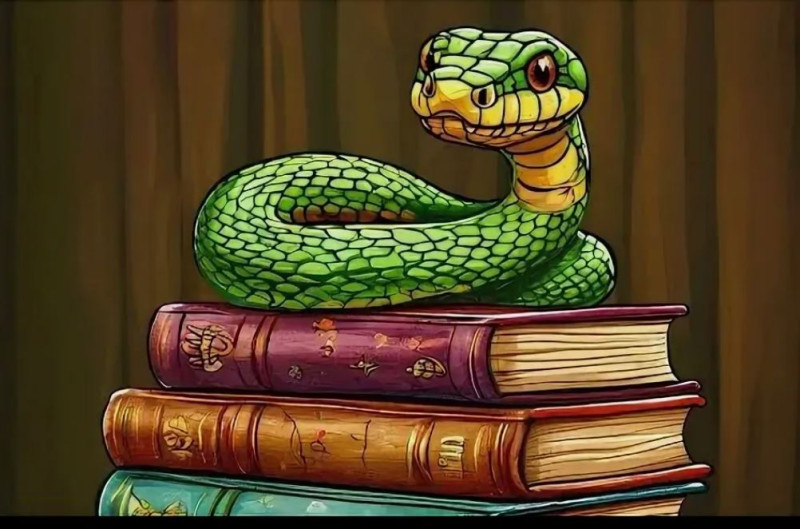 Змеи и змейки на страницах книг