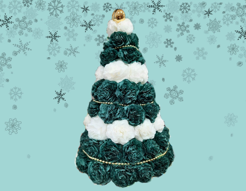 Готовимся к Новому году: мастер класс «Ёлочка из салфеток»